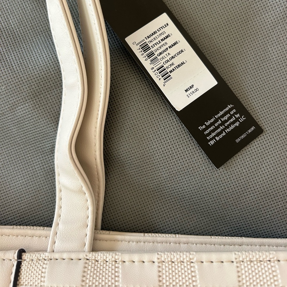Tahari Shopper Delta Bag in Bone - Picture 2 of 4